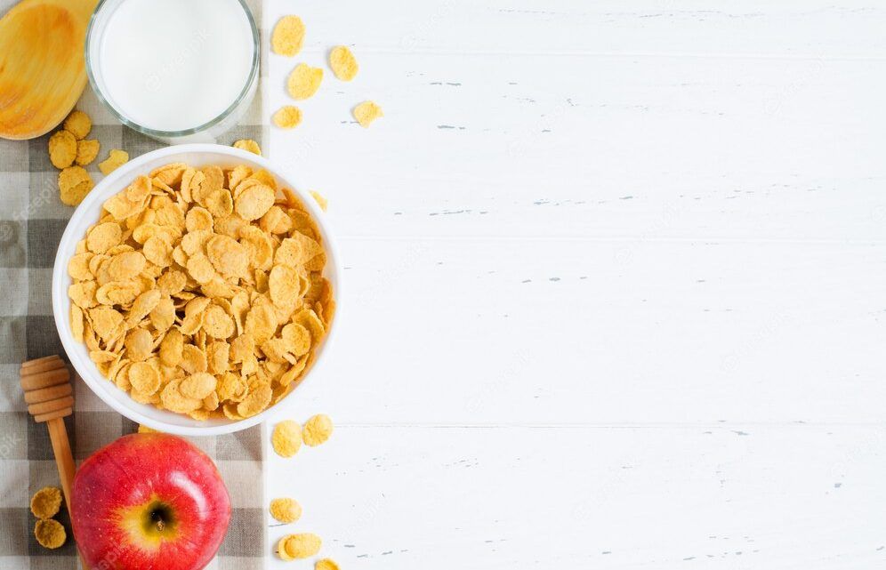 Bol de avena con manzana y galletas 